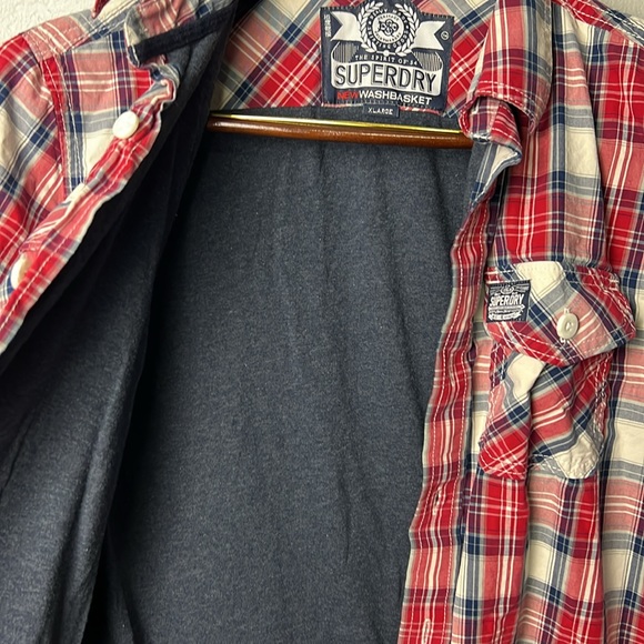 Superdry plaid Washbasket lined shirt - size XL - Picture 4 of 10